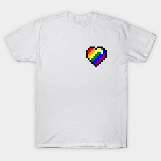 Pride Pixel Heart T-Shirt by mockingjaeart